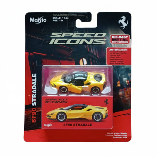 Maisto Ferrari SF90 Stradale Yellow with Black Top