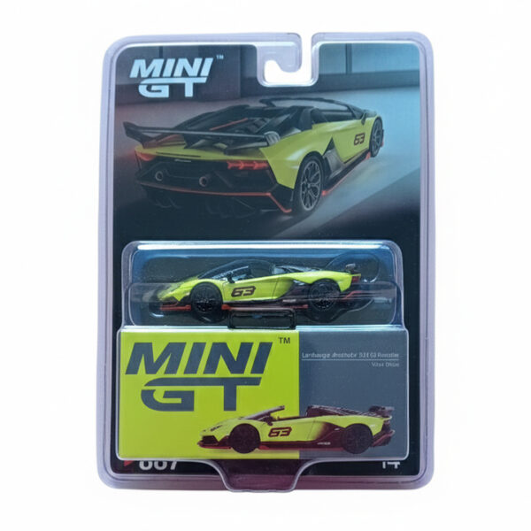 Mini GT Lamborghini Aventador SVJ 63 Roadster Verde Shock Green Limited Edition